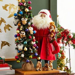 New With Tag Lynn Haney 24" Toy Maker Santa By One Hundred 80 Degrees